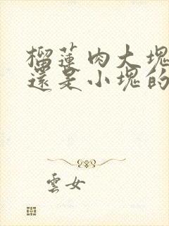 榴莲肉大块的好还是小块的好