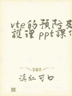 vte的预防及护理 ppt课件