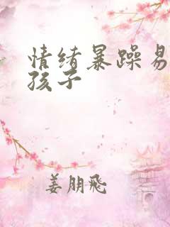 情绪暴躁易怒的孩子