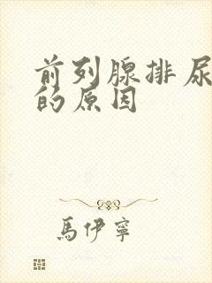 前列腺排尿困难的原因