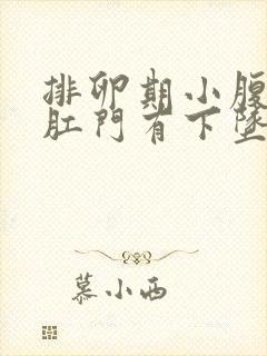 排卵期小腹坠痛肛门有下坠感