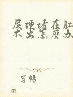 屎硬堵在肛门拉不出怎么办