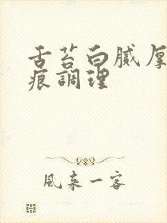 舌苔白腻厚有齿痕调理