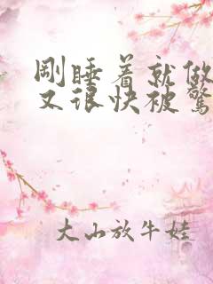 刚睡着就做噩梦又很快被惊醒