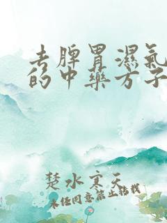 去脾胃湿气最好的中药方子