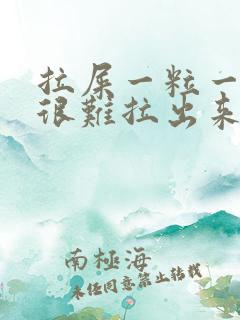 拉屎一粒一粒的很难拉出来怎么办