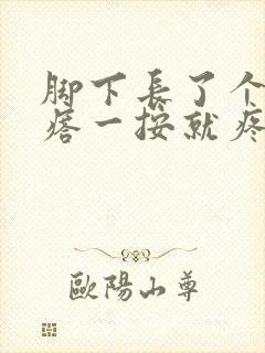 脚下长了个硬疙瘩一按就疼