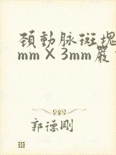 颈动脉斑块18mm×3mm严重吗