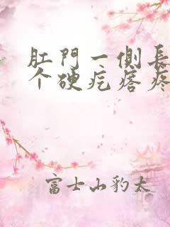 肛门一侧长了一个硬疙瘩疼