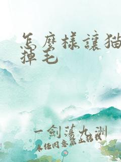 怎么样让猫咪不掉毛