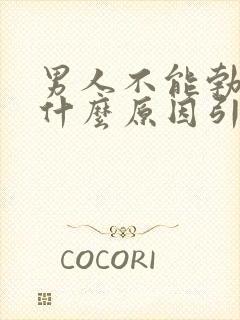 男人不能勃起是什么原因引起的