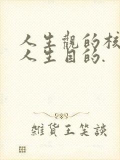 人生观的核心是人生目的.