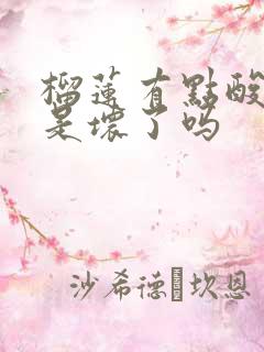 榴莲有点酸酸的是坏了吗