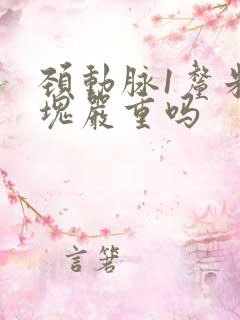 颈动脉1厘米斑块严重吗