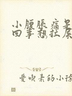 小腹胀痛是怎么回事想拉屎