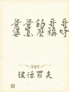 爸爸的哥哥的老婆怎么称呼?