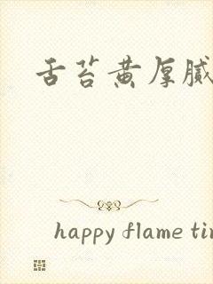 舌苔黄厚腻水滑