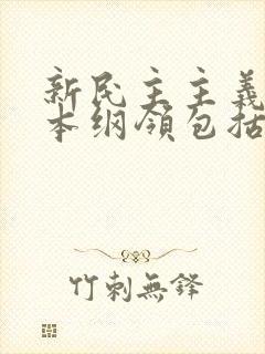 新民主主义的基本纲领包括的内容有