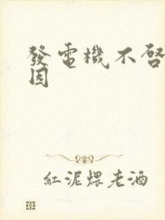 发电机不启动原因