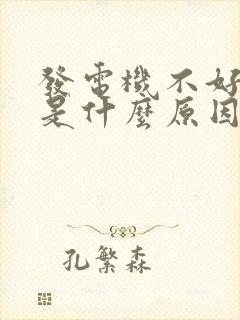 发电机不好启动是什么原因