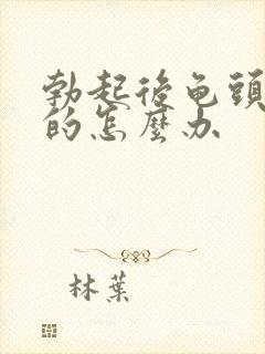 勃起后龟头是软的怎么办