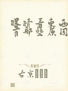 眼睛看东西模糊有哪些原因