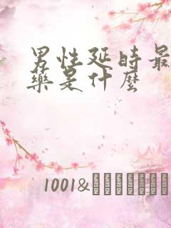 男性延时最好的药是什么