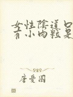 女性阴道口像是有小肉粒是什么原因