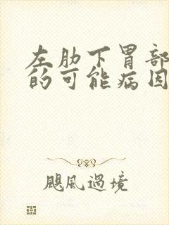 左肋下胃部疼痛的可能病因