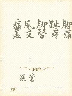 痛风脚趾脚踝膝盖交替疼痛