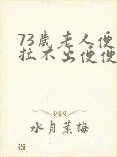 73岁老人便秘拉不出便便怎么办