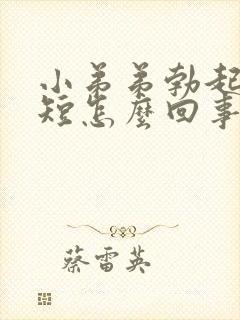 小弟弟勃起时间短怎么回事