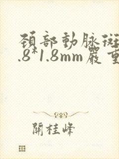 颈部动脉斑块9.8*1.8mm严重吗