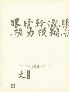 眼睛干涩,胀痛,视力模糊,流眼泪