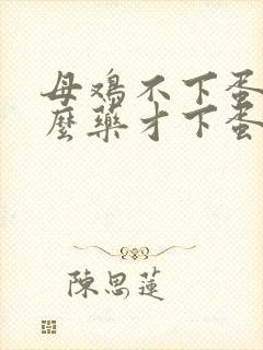 母鸡不下蛋喂什么药才下蛋