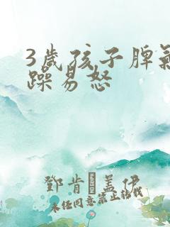 3岁孩子脾气暴躁易怒