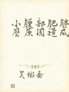 小腹部肥胖是什么原因造成的?