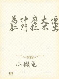 为什么大便堵在肛门拉不出来