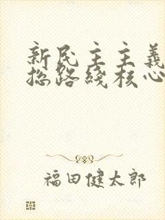 新民主主义革命总路线核心