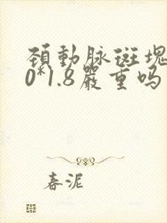 颈动脉斑块5.0*1.8严重吗