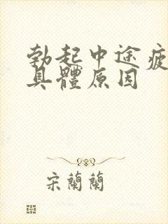 勃起中途疲软的具体原因