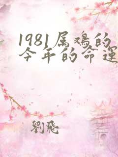 1981属鸡的今年的命运怎么样