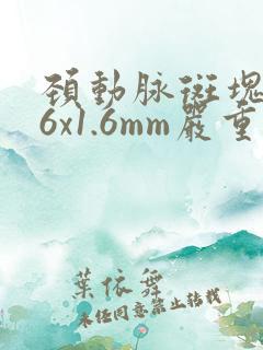 颈动脉斑块5.6x1.6mm严重吗?