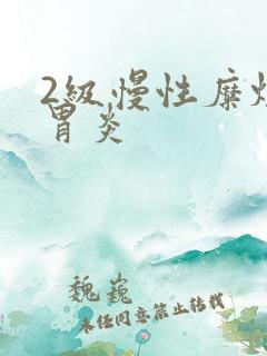 2级慢性糜烂性胃炎