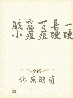 腋窝下长一颗颗小痘痘硬硬的