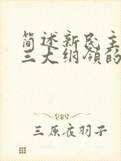 简述新民主主义三大纲领的内容.