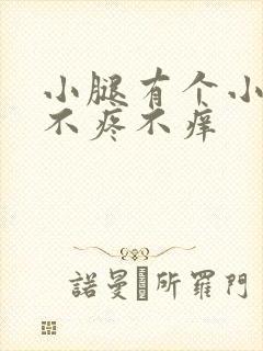 小腿有个小疙瘩不疼不痒