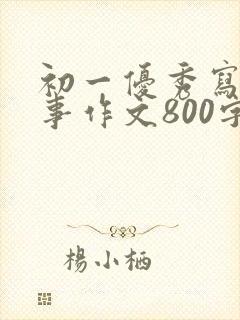初一优秀写人叙事作文800字