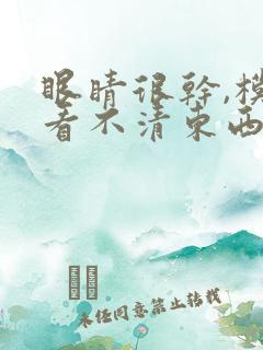 眼睛很干,模糊看不清东西怎么回事