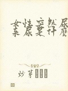 女性突然尿不出来尿是什么原因